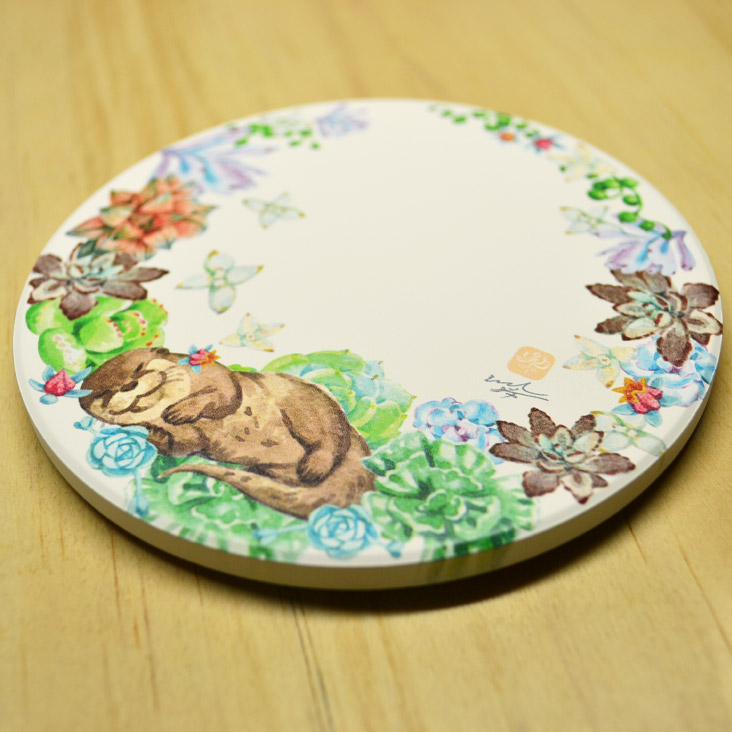 Auspicious Draw金品繪 祕林經典陶瓷杯墊